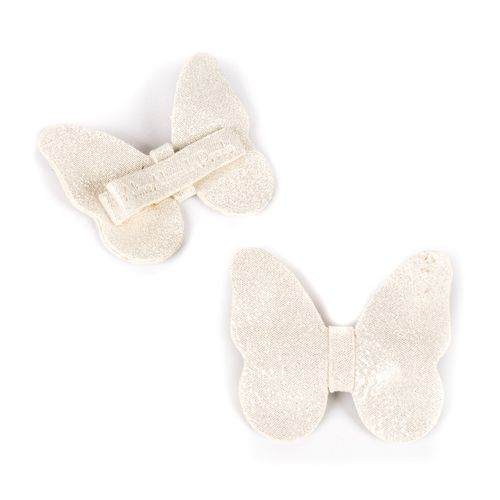 Hair Clip Butterfly Shimmery Suede